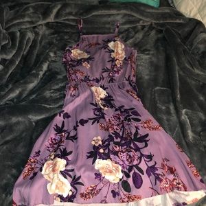 Purple floral dress